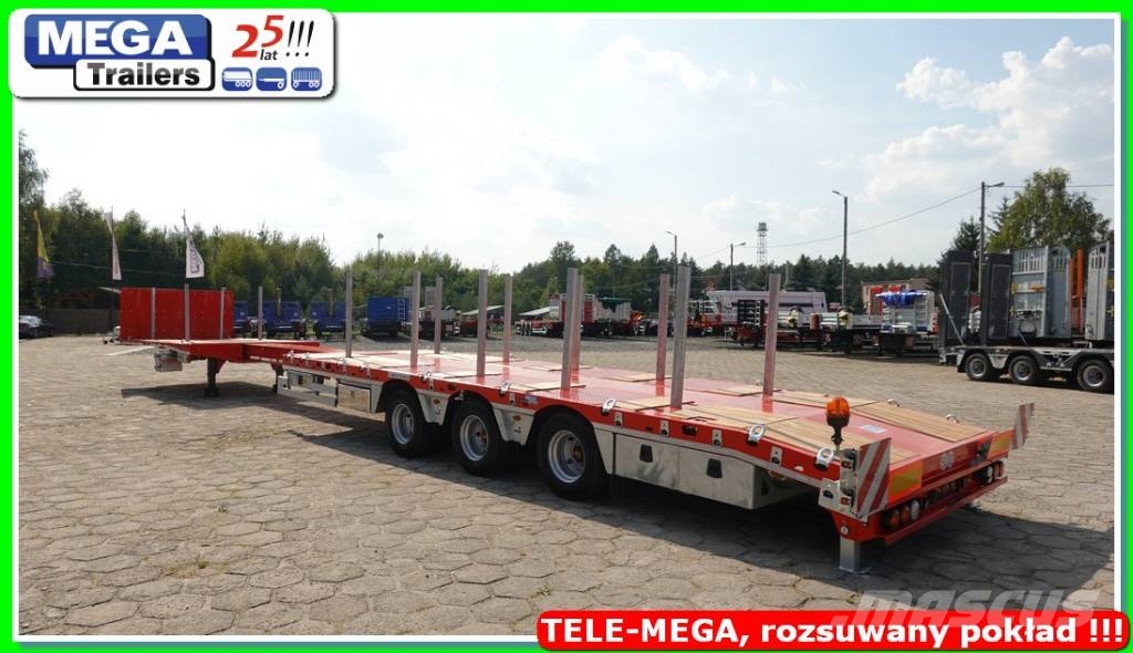 Ozgul TELESCOPIC Flat-bed, L: 21,60 m, H:950 mm, ADR EX3 Low loader-semi-trailers