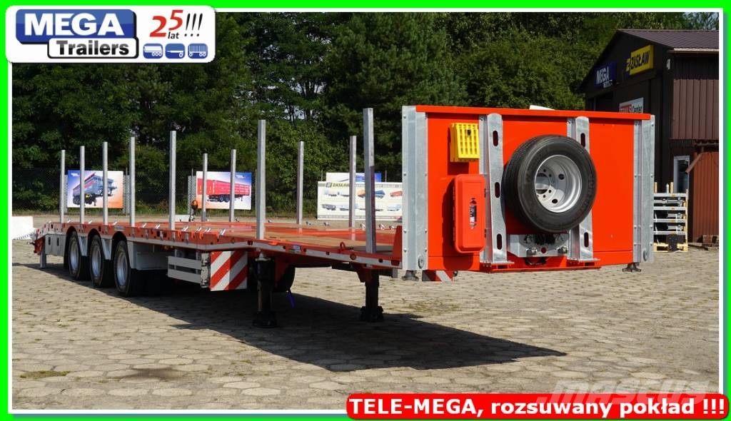 Ozgul TELESCOPIC Flat-bed, L: 21,60 m, H:950 mm, ADR EX3 Low loader-semi-trailers
