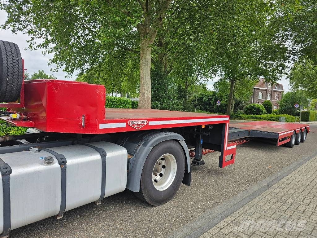 Broshuis 312N5AS Telescopic نصف مقطورة مسطحة منخفضة