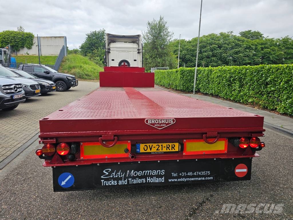 Broshuis 312N5AS Telescopic نصف مقطورة مسطحة منخفضة