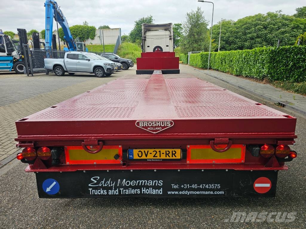 Broshuis 312N5AS Telescopic نصف مقطورة مسطحة منخفضة