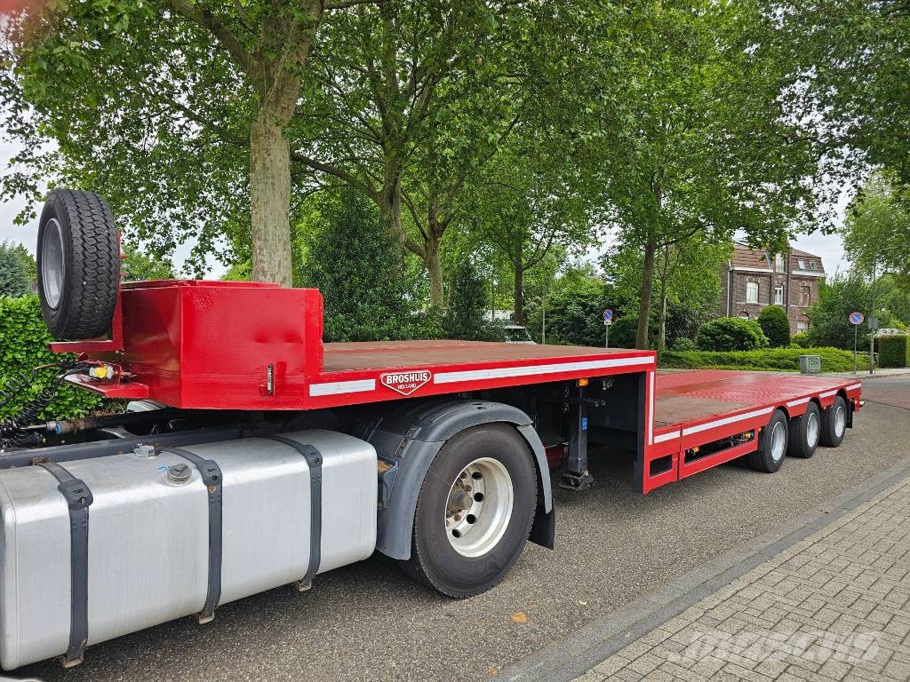 Broshuis 312N5AS Telescopic نصف مقطورة مسطحة منخفضة