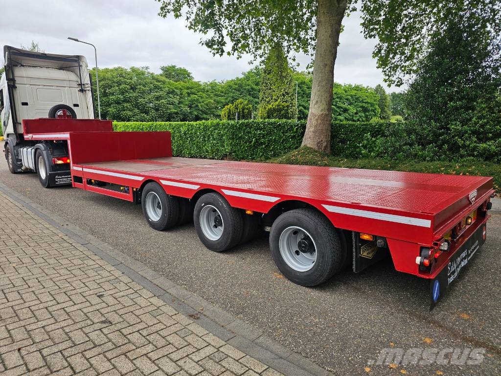 Broshuis 312N5AS Telescopic نصف مقطورة مسطحة منخفضة