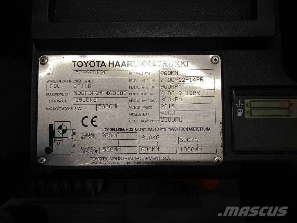 Toyota Motviktstruck m rejäl lyfthöjd om 5m, 52-8FDF20 Дизелови камиони