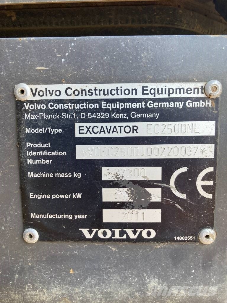 Volvo EC 250 D N L 履带挖掘机