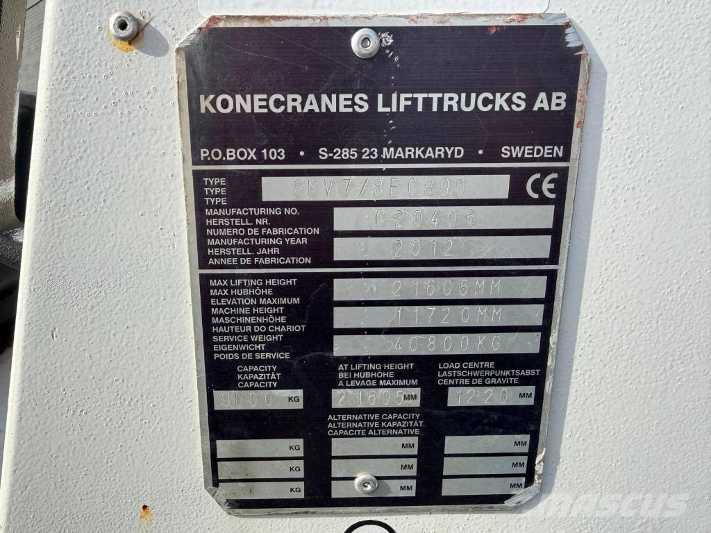Konecranes SMV 7/8ECB90 Empty containerhandler Μηχανές χειρισμού εμπορευματοκιβωτίων