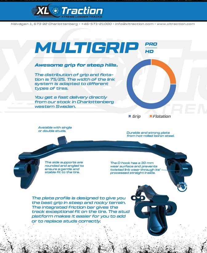 XL Tracks UNI + Multigrip 710-26.5" TRS2 / FKF Gosenice, verige in podvozje