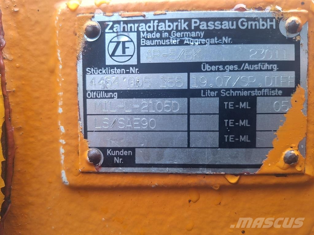 Ahlmann AZ10-ZF AP-5/BK-4464005155-Axle/Achse/As محور العجلة