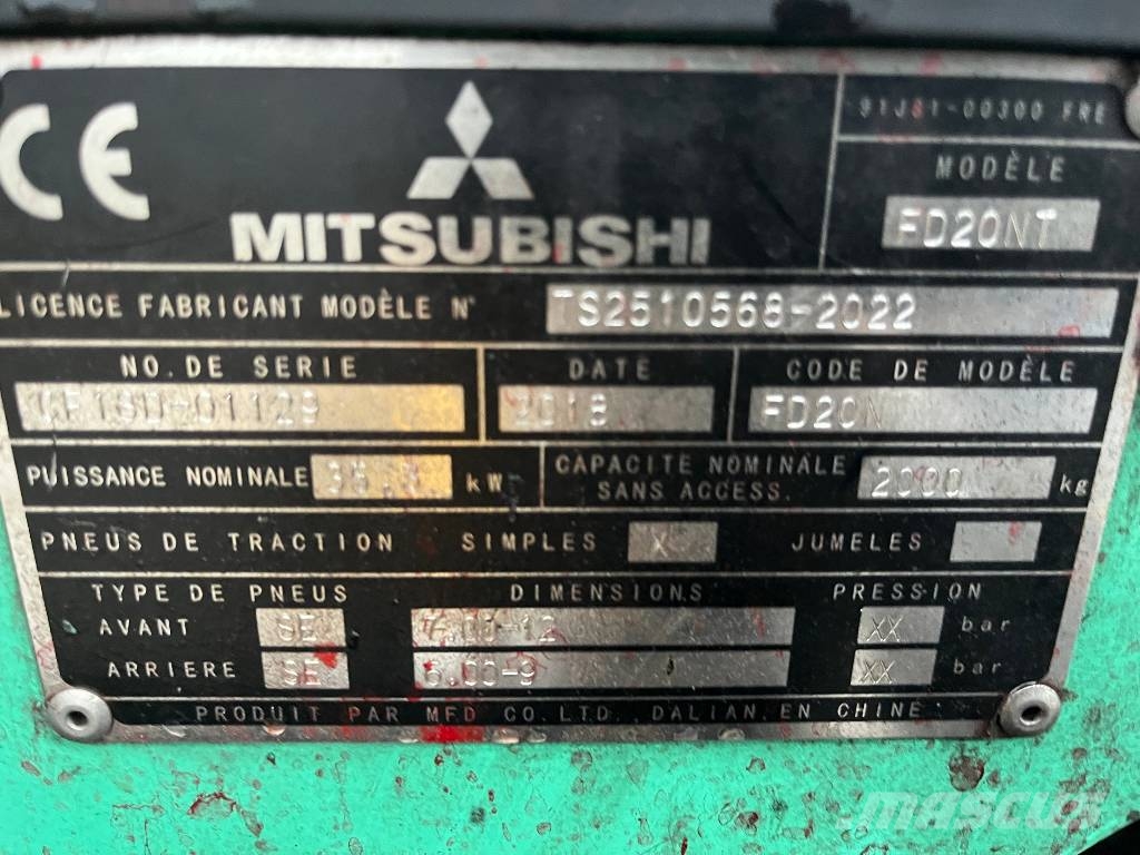 Mitsubishi FD20NT V-4205 IO Diiseltõstukid