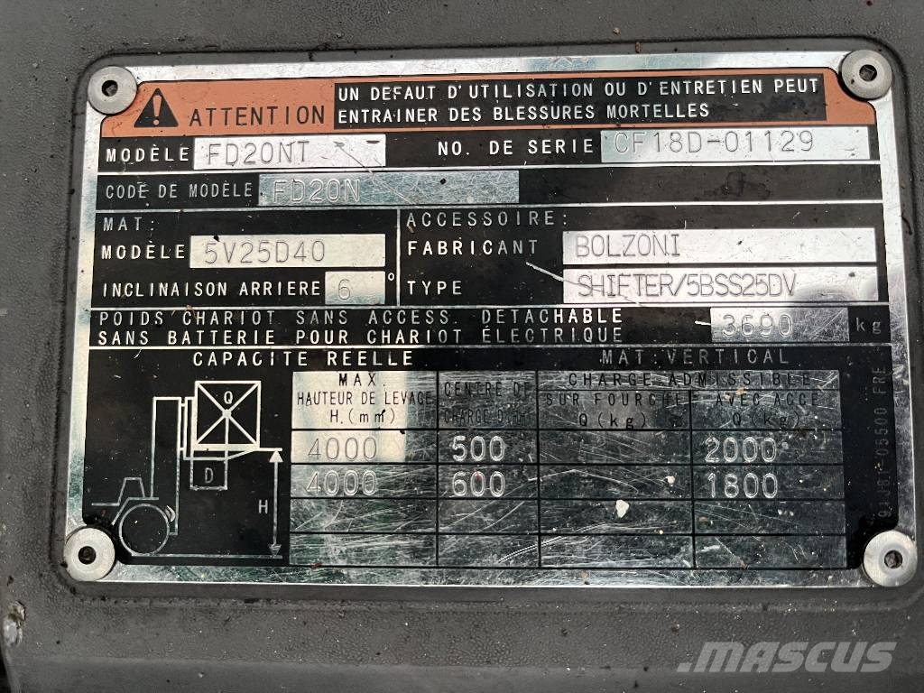 Mitsubishi FD20NT V-4205 IO Diiseltõstukid