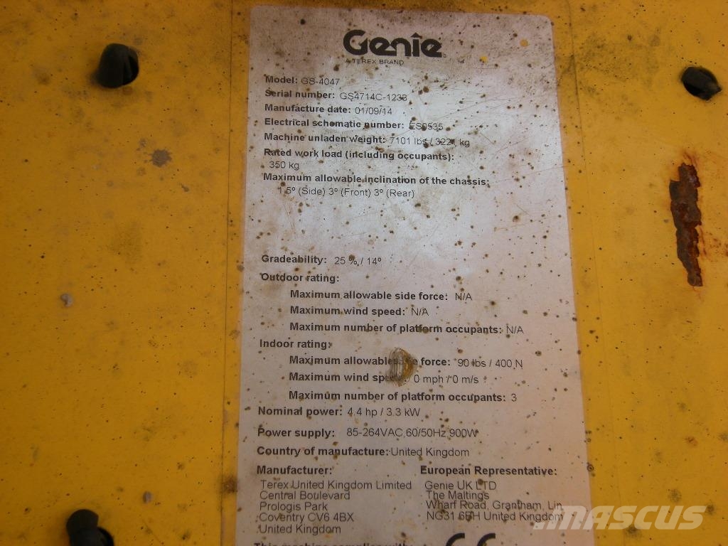 Genie GS 4047 (ID1233) Žirkliniai keltuvai