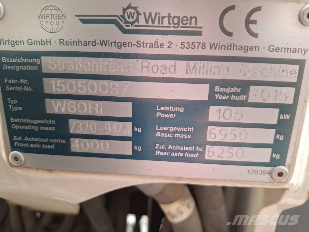 Wirtgen W 60 Ri Bouw - Overige