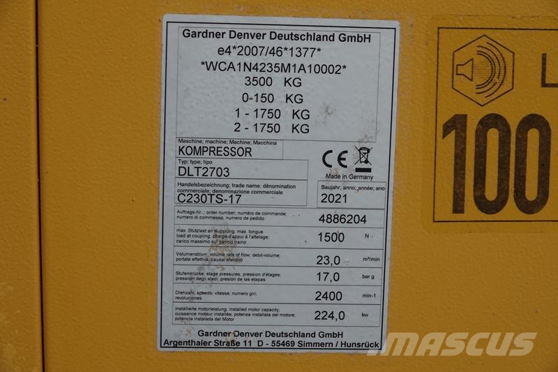 Compair C 230 TS - 17 Kompressorer