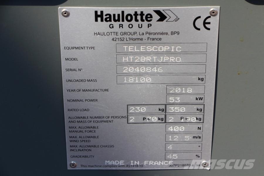 Haulotte HT28RTJ Pro Valid inspection, *Guarantee! 28 m Wor Ανυψωτήρες με τηλεσκοπικό βραχίονα