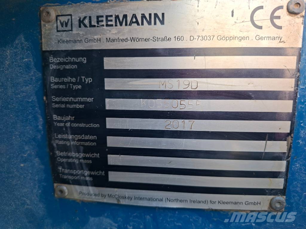 Kleemann MS 19 D Mobilní třídiče