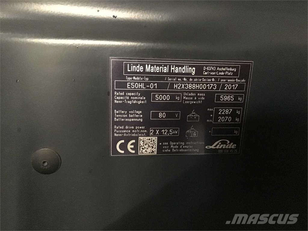 Linde E50HL 电动叉车