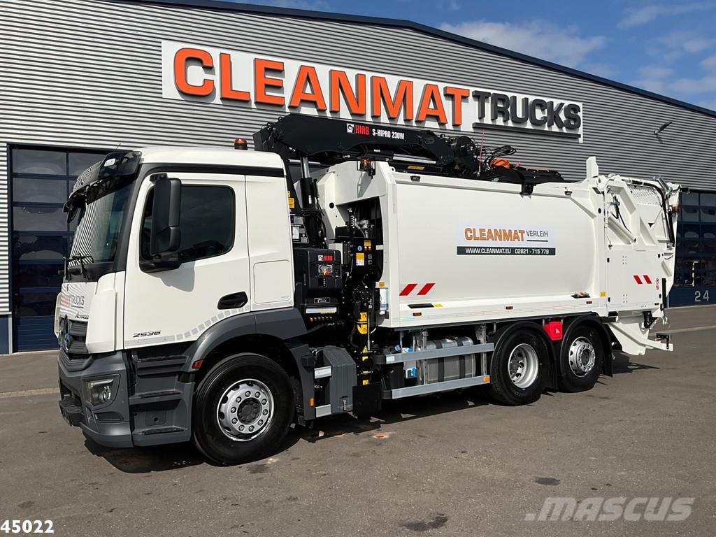 Mercedes-Benz Actros 2536 Zoeller Hiab 23 Tonmeter laadkraan Jäteautot