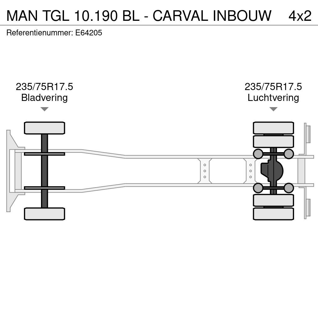 MAN TGL 10.190 BL - CARVAL INBOUW Kofferaufbau