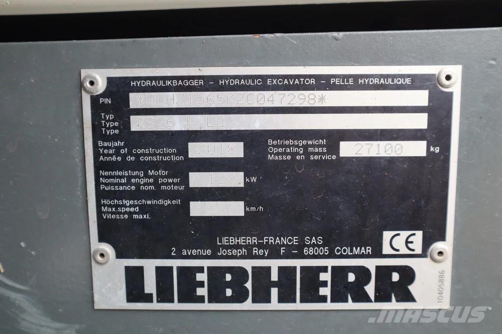 Liebherr R926 K LC COMPACT | SORTING GRAB | QUICK COUPLER Rupsgraafmachines