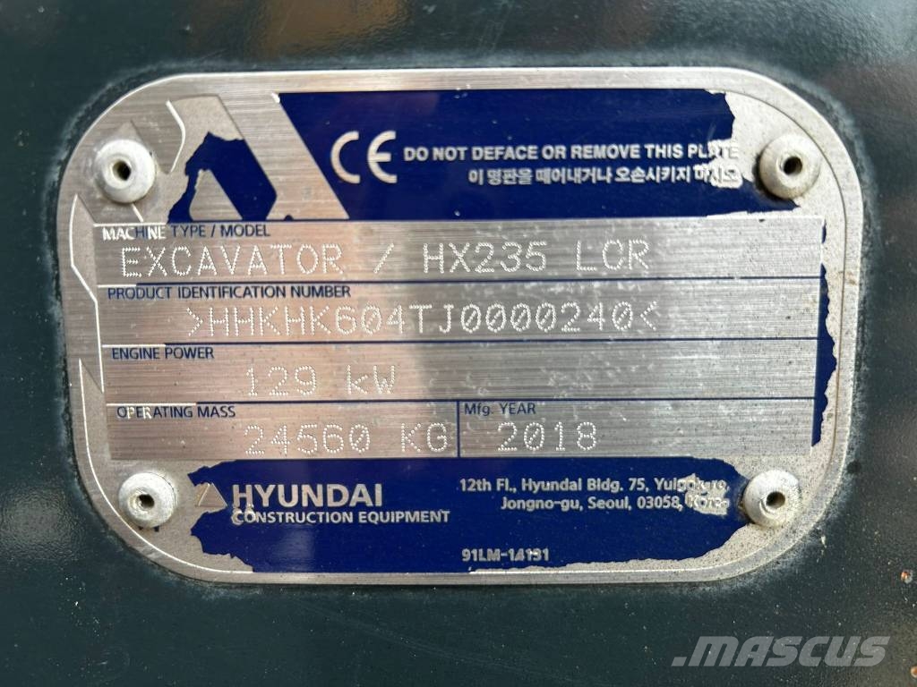Hyundai HX 235 LCR /Rototilt R8, Rasvari, Lämmitin. Raupenbagger