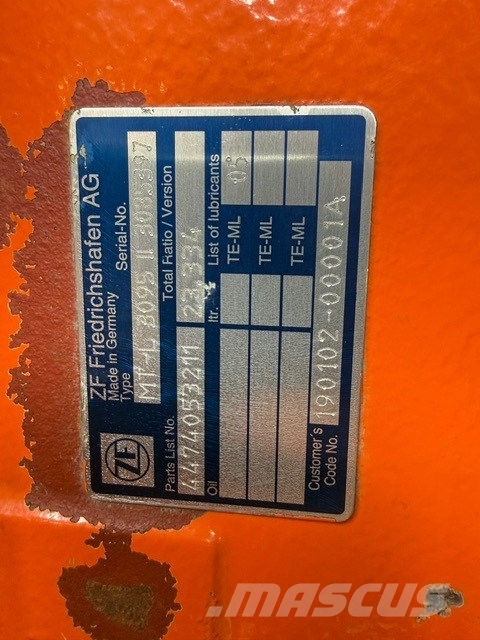ZF ZF MTL 3095 II zwolnice przód Doosan DL300/350-5 Transmissie