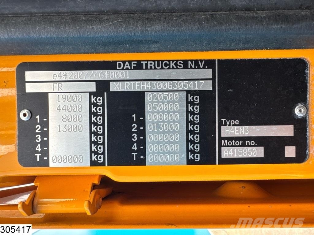 DAF XF 480 EURO 6d, Standairco, ACC 트랙터 유닛