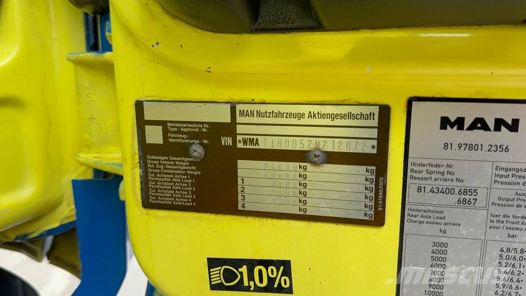 MAN 27.293 6x4 water tank - full spring - 9000L Tankbiler