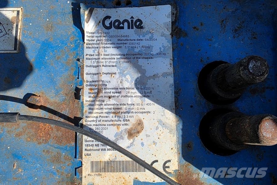 Genie GS1932 Electric, Working Height 7.8 m, 227kg Capac Škarjaste dvižne ploščadi