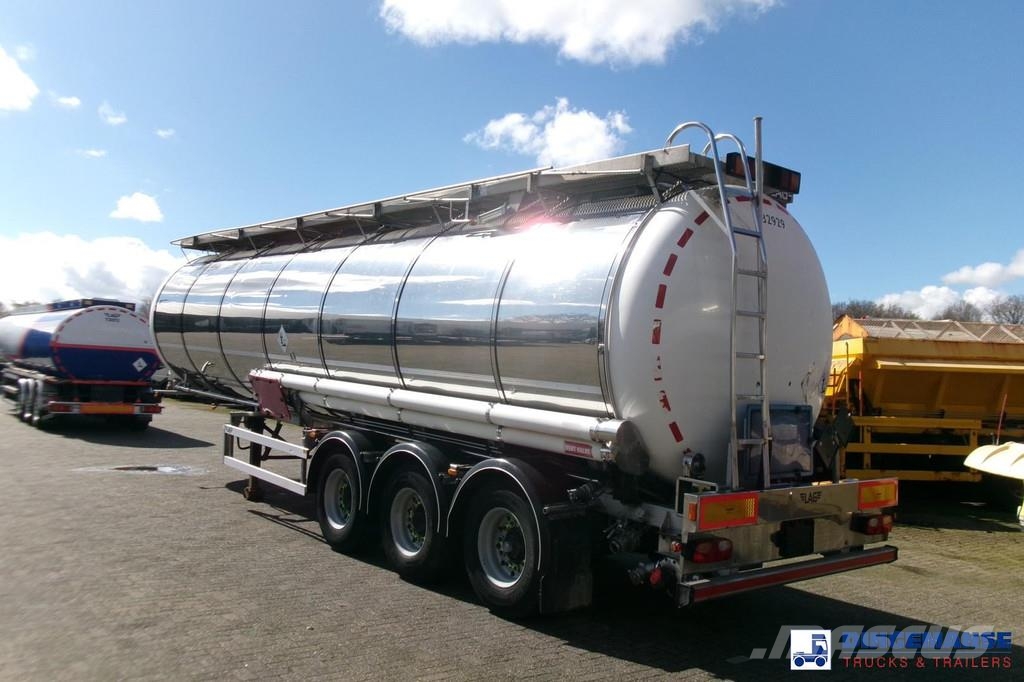 LAG Chemical tank inox 37.5 m3 / 1 comp + pump Tanker semi-trailers