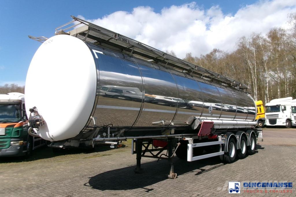 LAG Chemical tank inox 37.5 m3 / 1 comp + pump Tanker semi-trailers