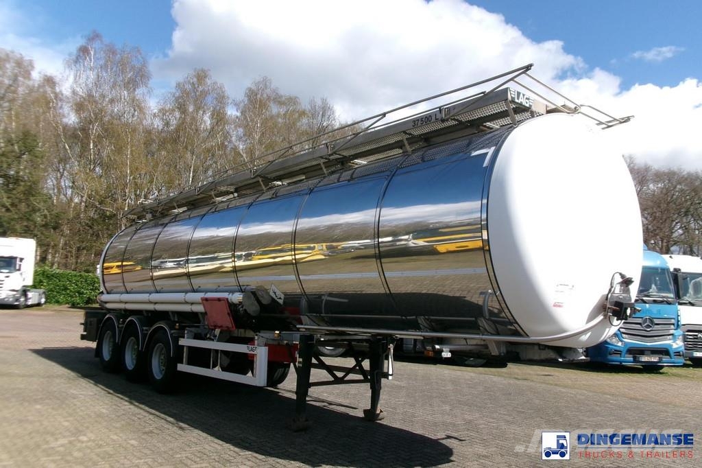 LAG Chemical tank inox 37.5 m3 / 1 comp + pump Tanker semi-trailers