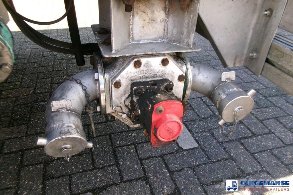 LAG Chemical tank inox 37.5 m3 / 1 comp + pump Tanker semi-trailers
