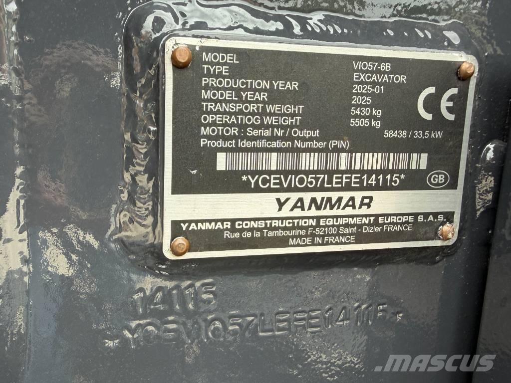 Yanmar Vio 57-6 EXCAVATOR Mini bagri <7t