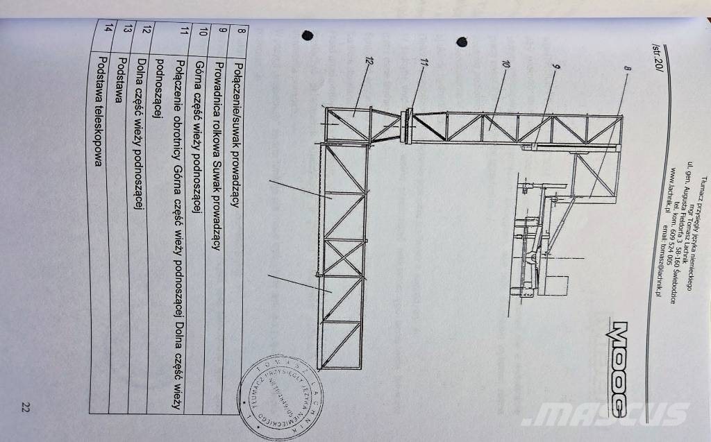  MOOGG   GMBH MBI70-1/S المنصات الهوائية المثبتة على مقطورة