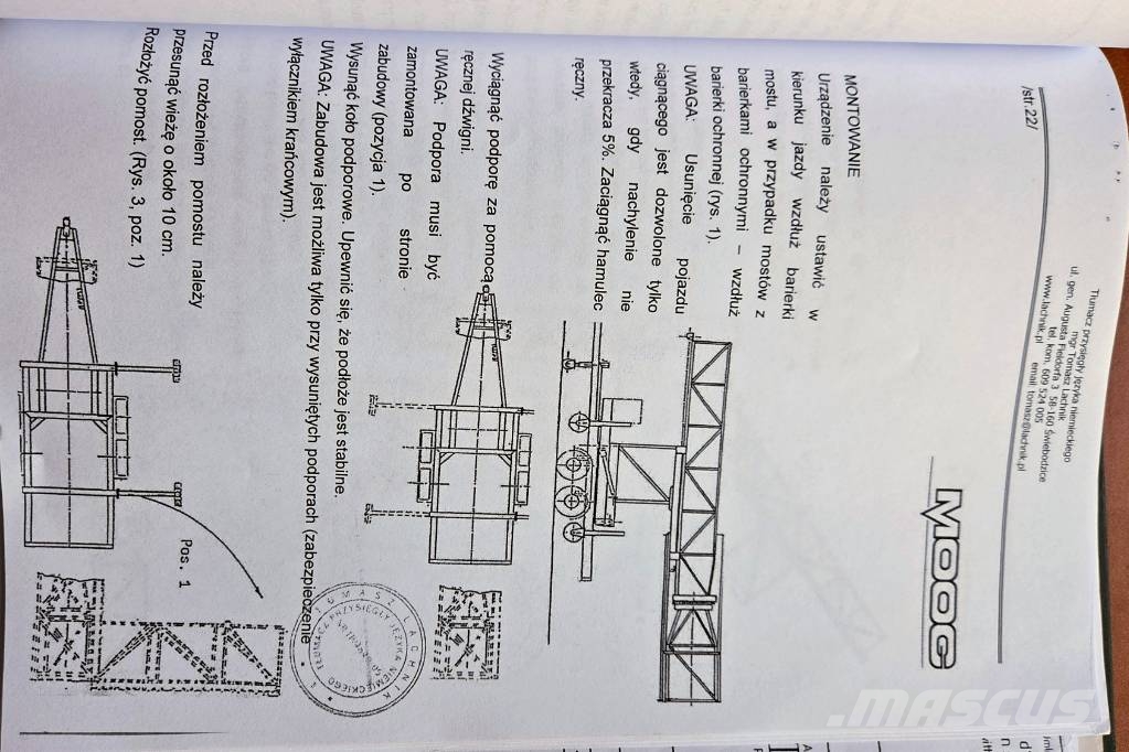  MOOGG   GMBH MBI70-1/S المنصات الهوائية المثبتة على مقطورة