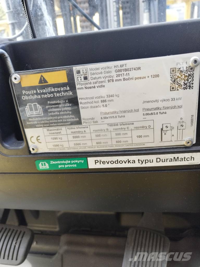 Hyster H1.6FT LPG forklifts