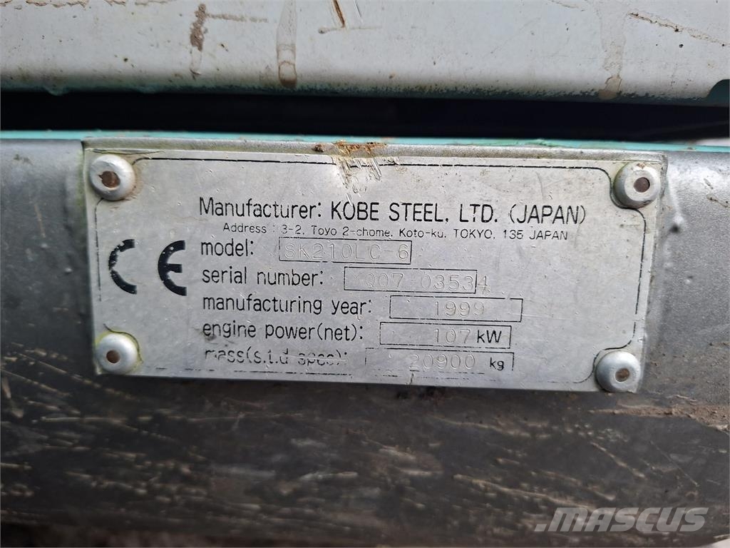 Kobelco SK210LC-6 KALLISTAJALLA Lánctalpas kotrók