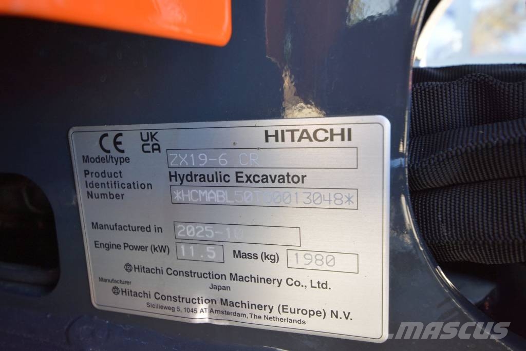 Hitachi ZX 19-6 Мини екскаватори < 7 т