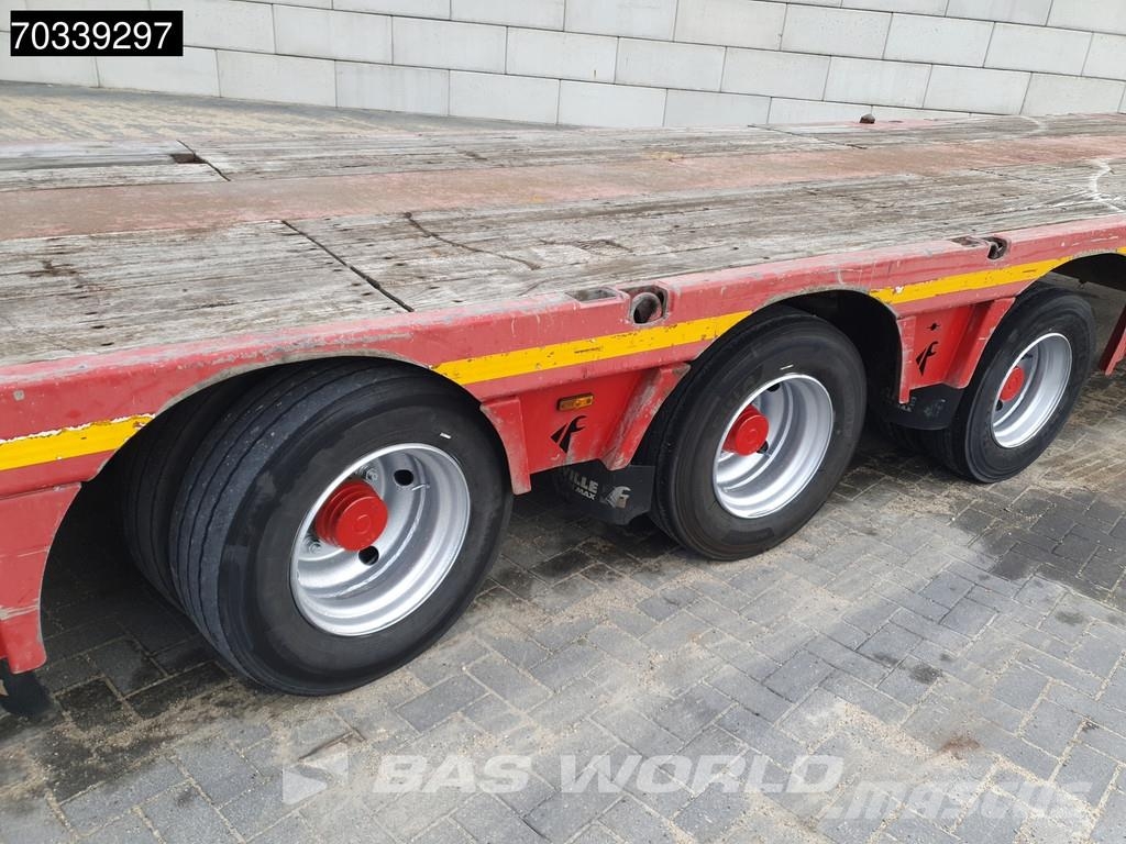 Faymonville F-S43-1BGA 3 axles Extendable Steering Axle SAF MO نصف مقطورات مسطحة / مفصلية الجوانب