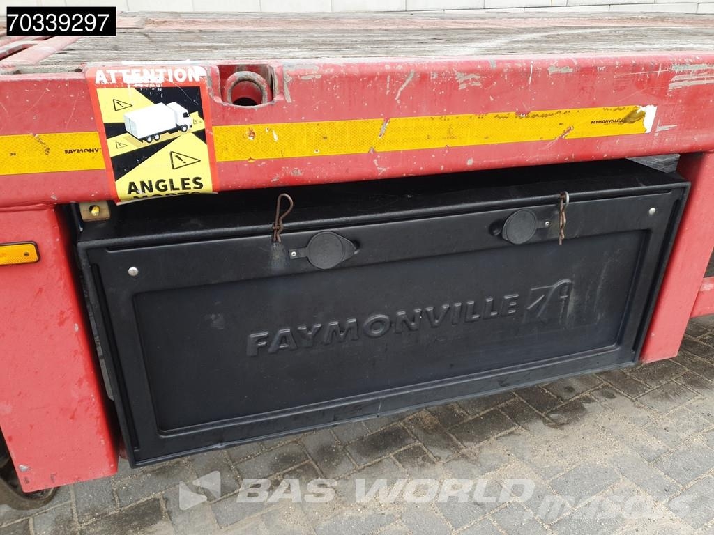Faymonville F-S43-1BGA 3 axles Extendable Steering Axle SAF MO نصف مقطورات مسطحة / مفصلية الجوانب