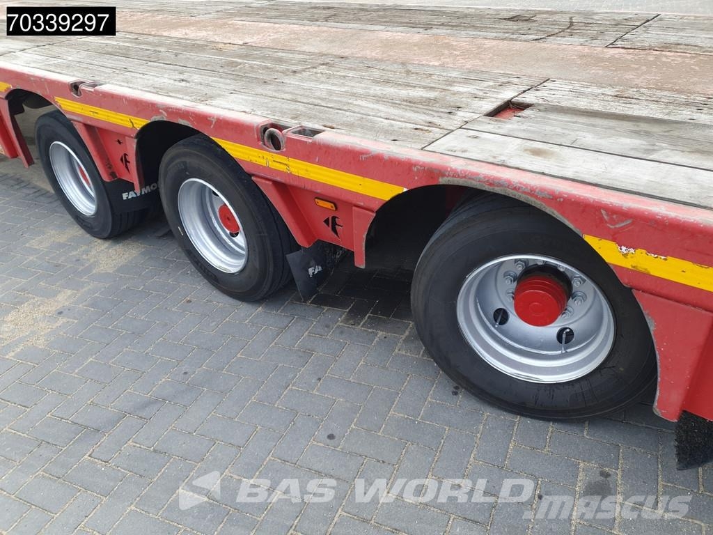 Faymonville F-S43-1BGA 3 axles Extendable Steering Axle SAF MO نصف مقطورات مسطحة / مفصلية الجوانب