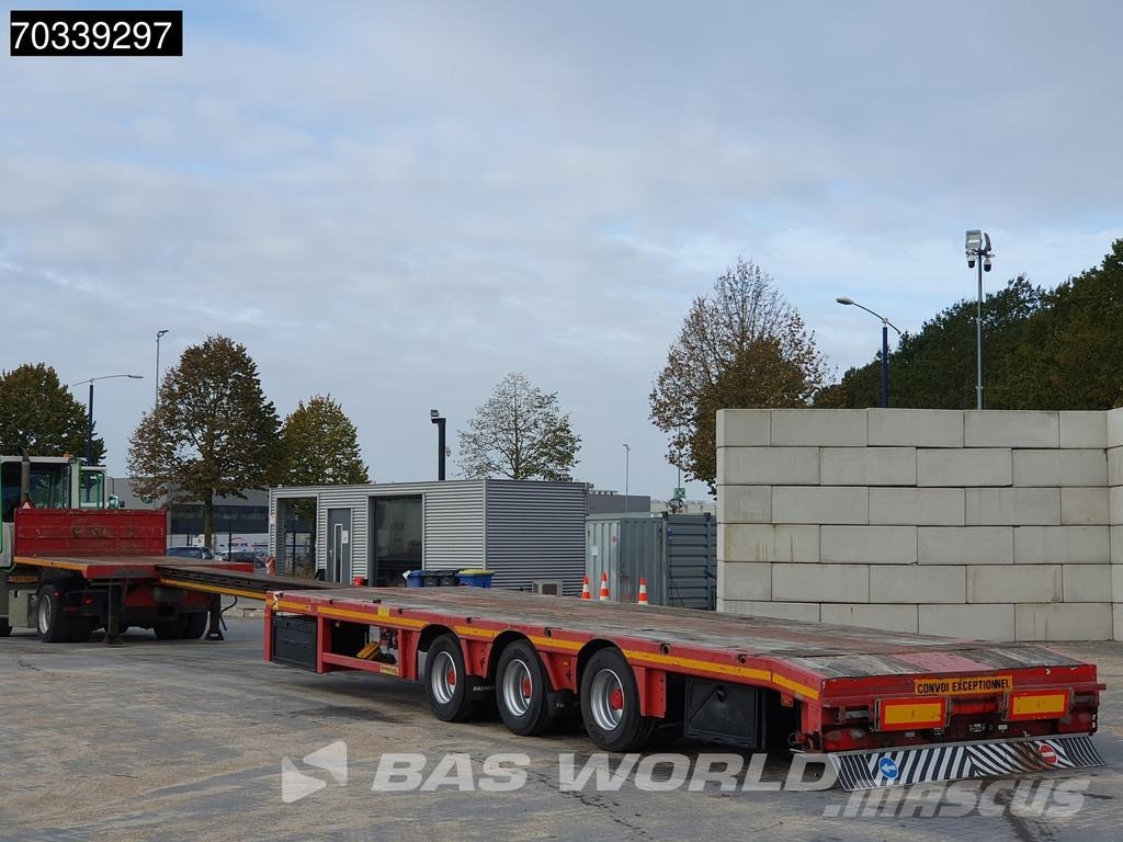 Faymonville F-S43-1BGA 3 axles Extendable Steering Axle SAF MO نصف مقطورات مسطحة / مفصلية الجوانب