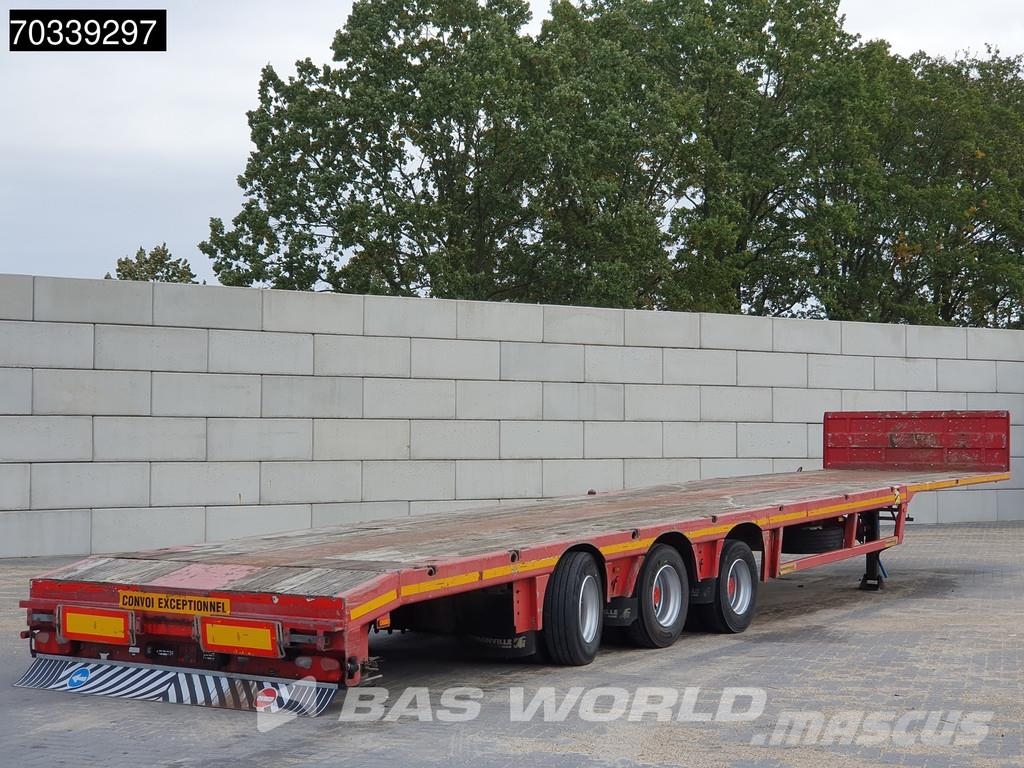 Faymonville F-S43-1BGA 3 axles Extendable Steering Axle SAF MO نصف مقطورات مسطحة / مفصلية الجوانب