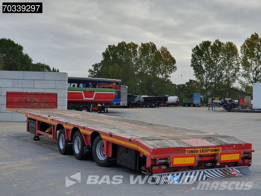 Faymonville F-S43-1BGA 3 axles Extendable Steering Axle SAF MO نصف مقطورات مسطحة / مفصلية الجوانب