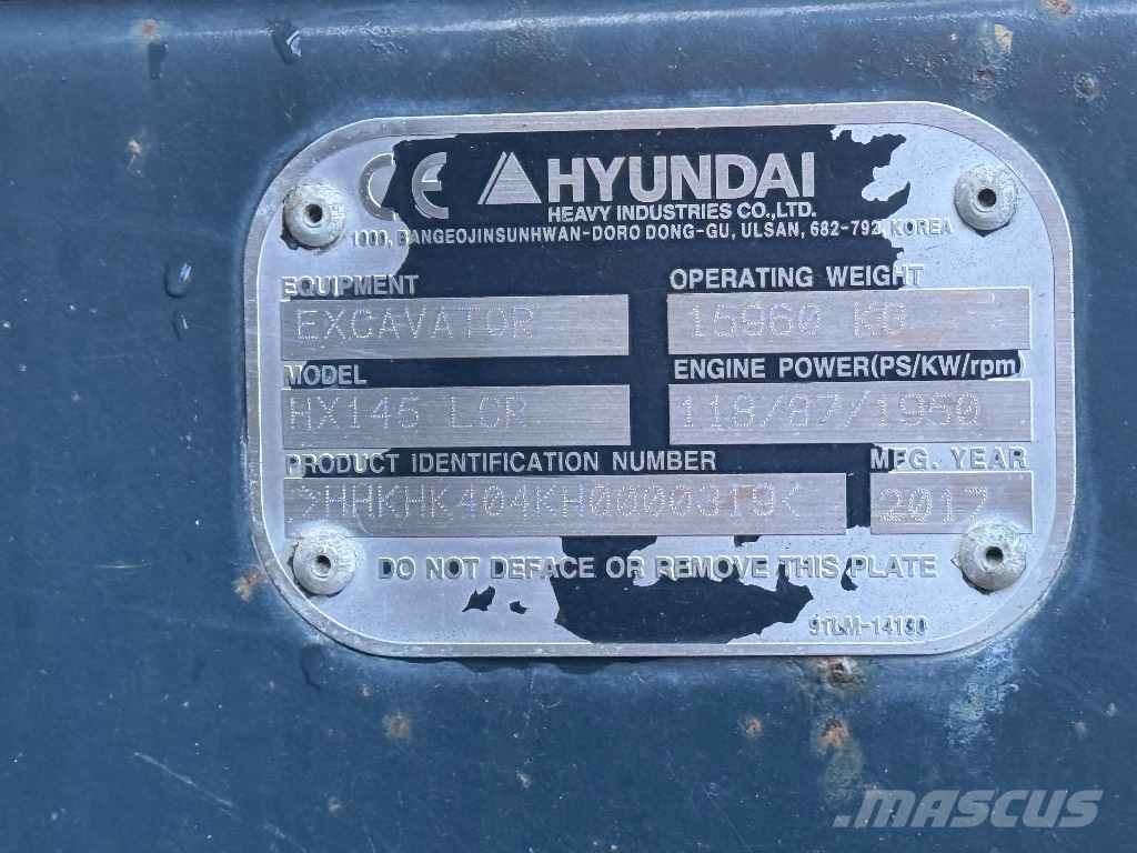 Hyundai HX 145 LCR Crawler excavators