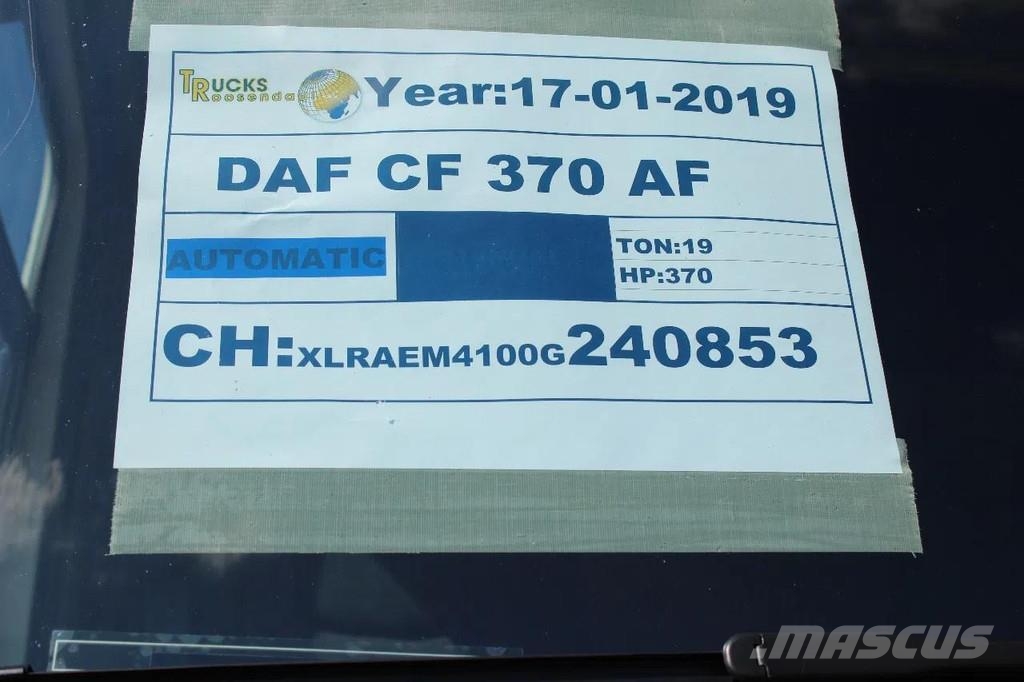 DAF CF 370 FA 370 + euro 6 + ssc + full option 平板车