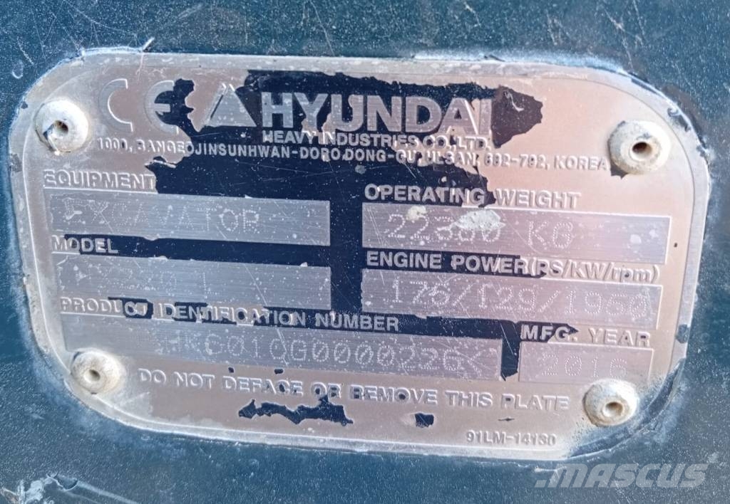 Hyundai HX 220 L Roomikekskavaatorid