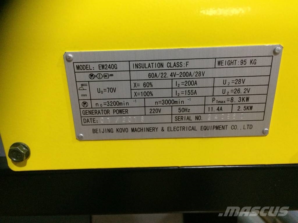FABTECH KOVO motosoldadoras EW240G Welding machines