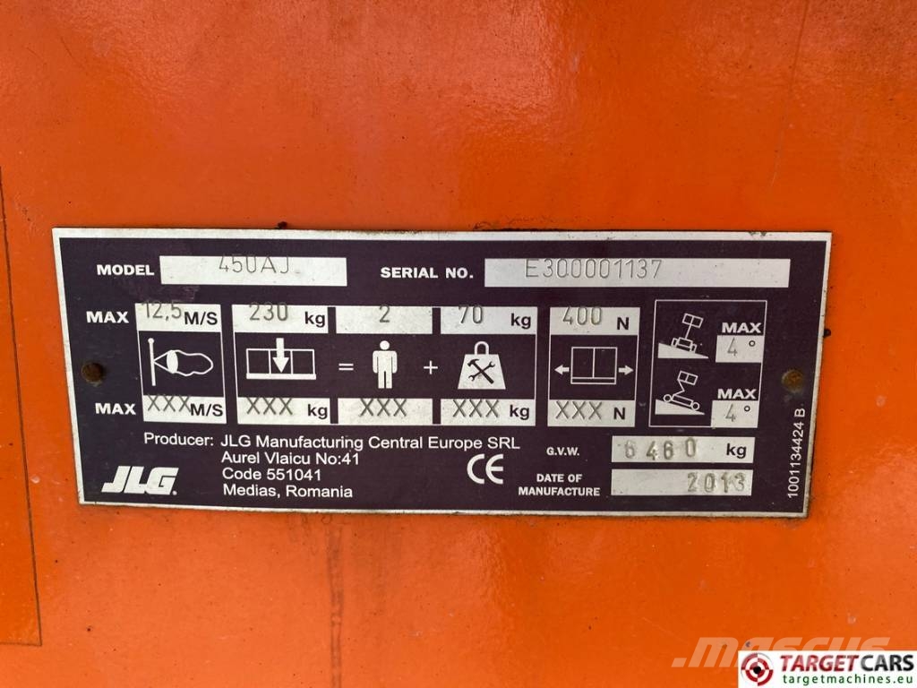 JLG 450AJ Articulated 4x4 Diesel Boom Lift 1551cm Altre piattaforme monobraccio