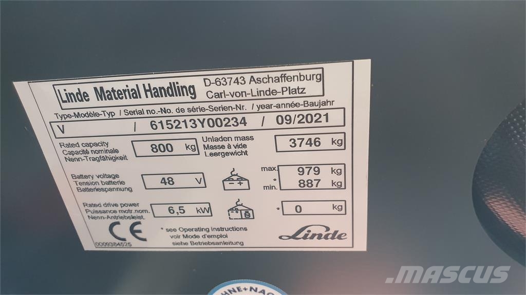 Linde V48 Orderpicker voor hoog niveau